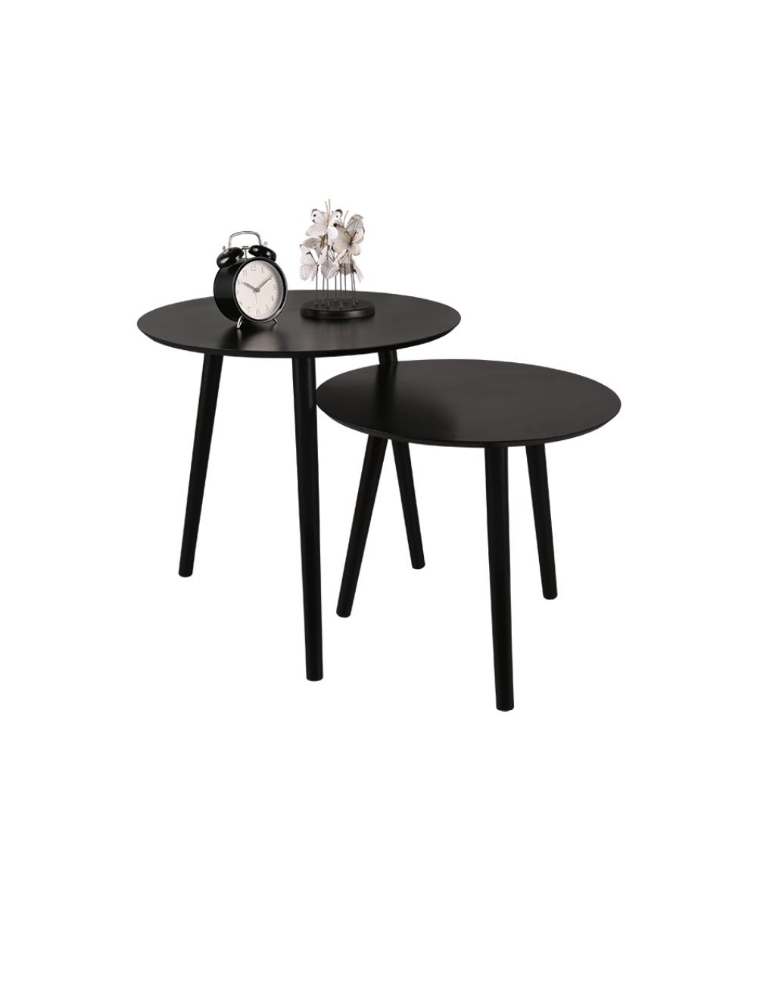 Ensemble de 2 tables gigognes rondes VILMA 2360102 Mirrors & More