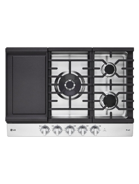 Plaque de cuisson intelligente au gaz encastrable 30 po. avec brûleur double UltraHeat™ LG CBGJ3027S