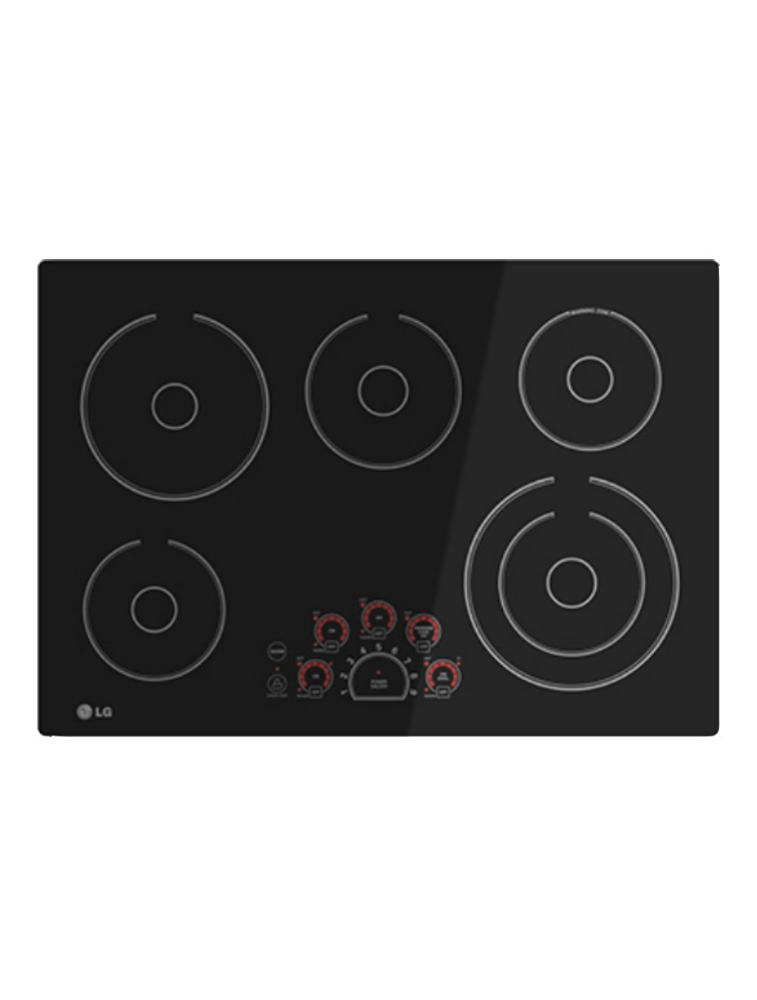 Picture of LG 30-Inch Built-In Electric Smooth Cooktop with SmoothTouch™ LCE3010SB