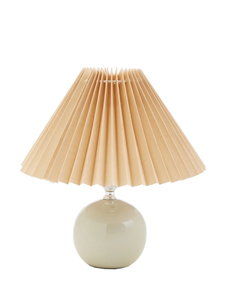 Lampe de table 10 x 10 po. en céramique beige Bovi Home 8261026